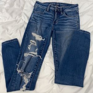 American Eagle Ne(x)t Level stretch ripped jeans